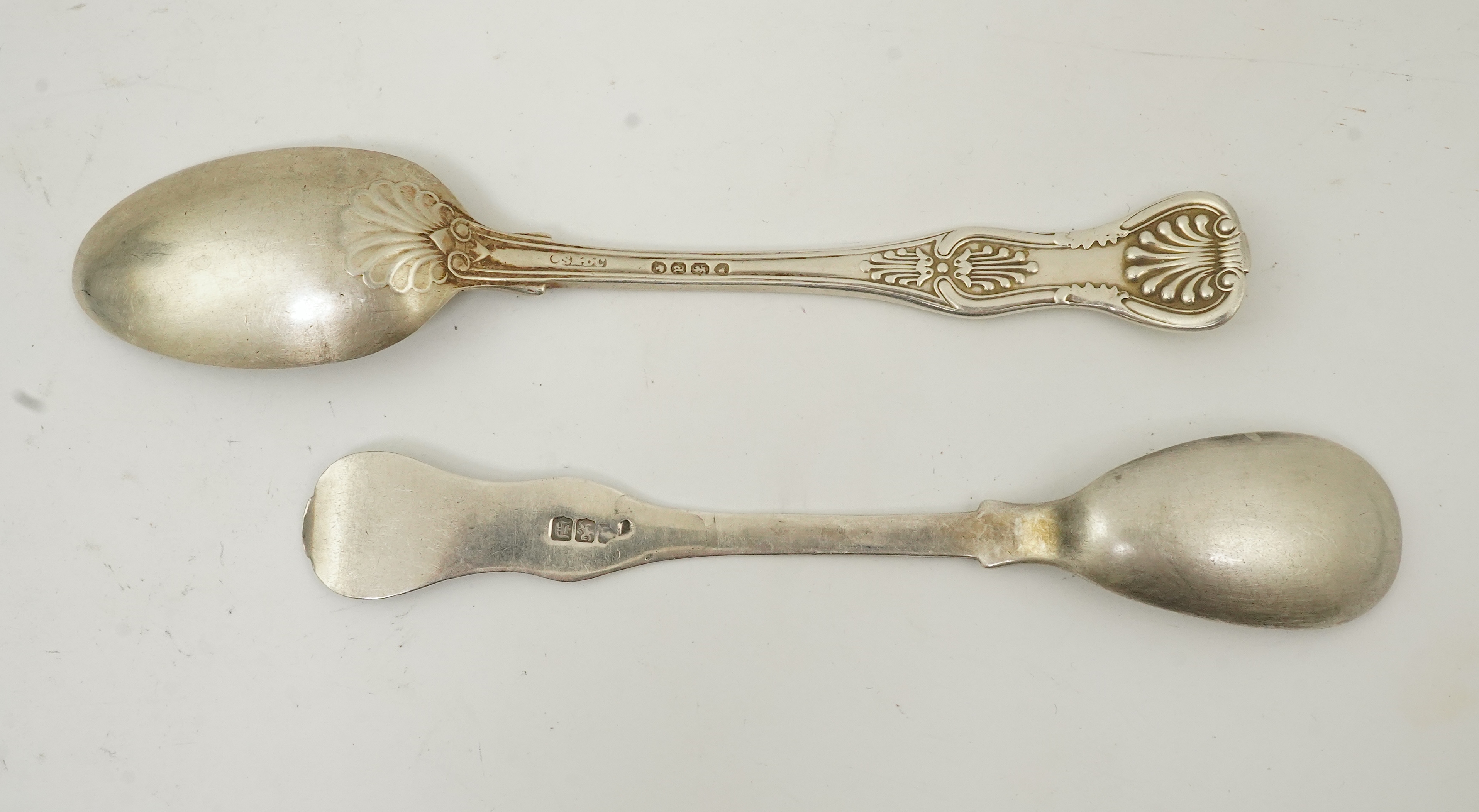 Twenty items of 19th century silver flatware, various patterns, dates and makers